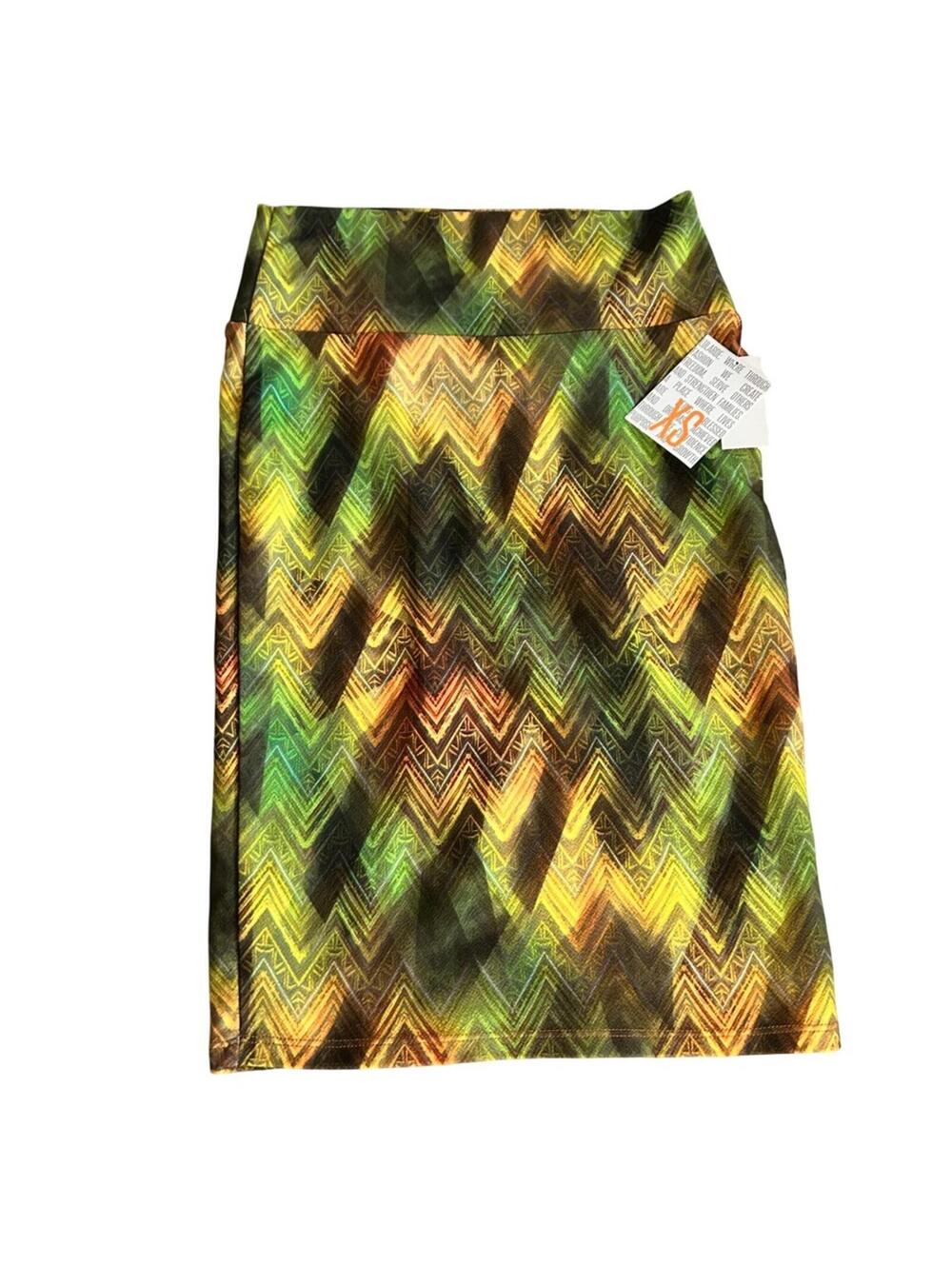 :) LuLaRoe Pencil Skirt XS Chevron Print Colorful Geometric [COPY]